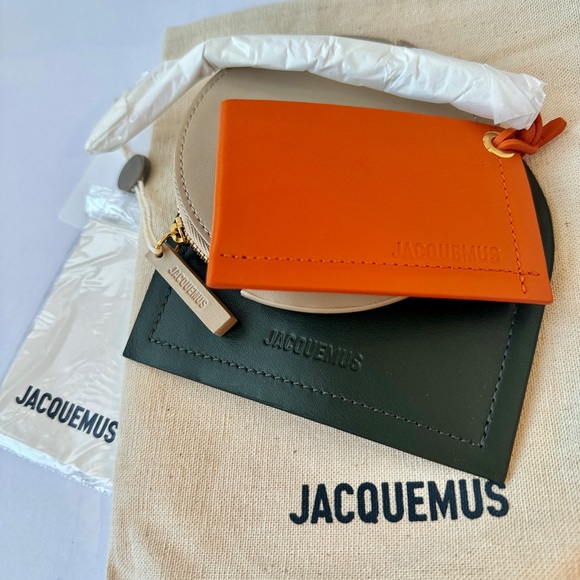 NWT Jacquemus 3 Piece Leather Wallet Le Porte Rond Carre Trio Cardholder Multi - Picture 16 of 16